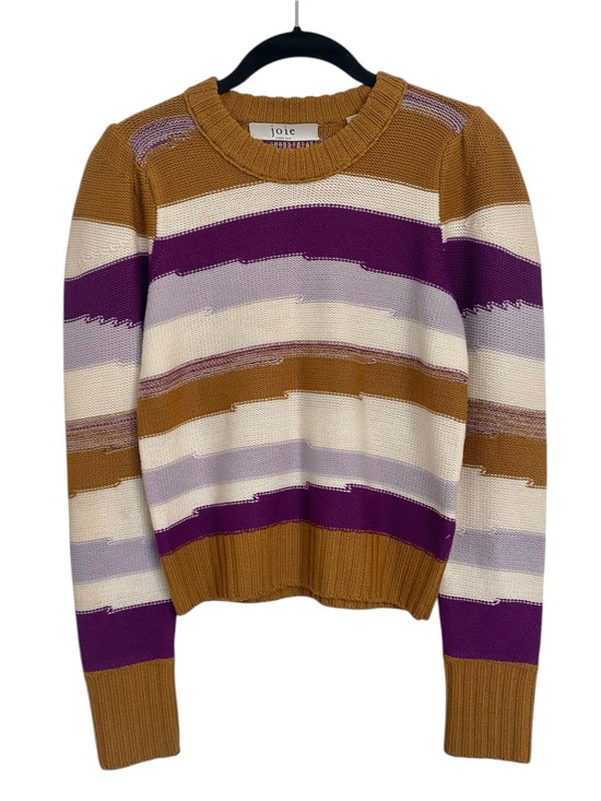 Joie Sweaters - Joie Ronsard Striped 100% Wool Cropped Puff Sleeve Sweater XS